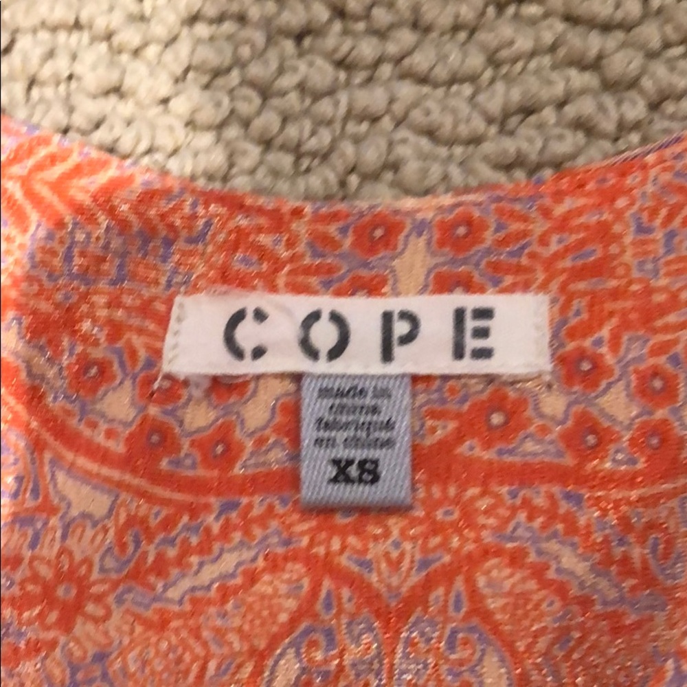 Perfect Summer Orange Button Down Mini Dress - image 5